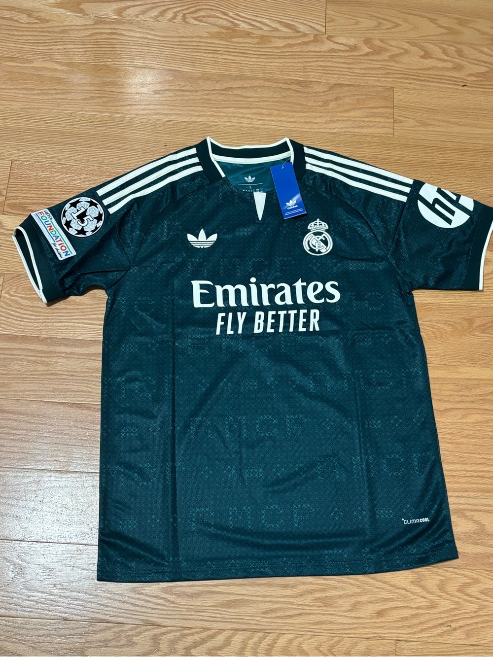 adidas Real Madrid Vini Jr Green & White Soccer Jersey